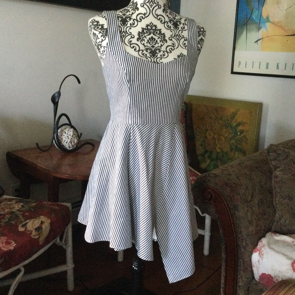 Jaygodfrey Summer Blue & White Stripe Dress 2